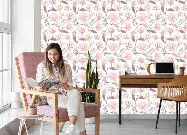 Behang Minimalistische Paardebloem - Afbeelding 7