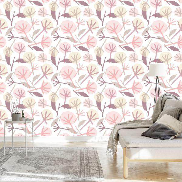 Behang Minimalistische Paardebloem - Afbeelding 3
