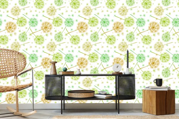 Behang Groen-Gele Paardebloemen - Afbeelding 5