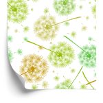 Behang Groen-Gele Paardebloemen