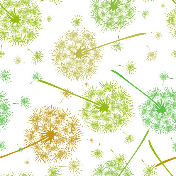 Behang Groen-Gele Paardebloemen - Afbeelding 2