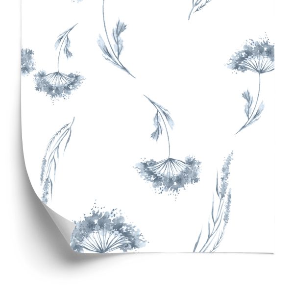 Behang Wilde Bloemen Geschilderd Met Waterverf