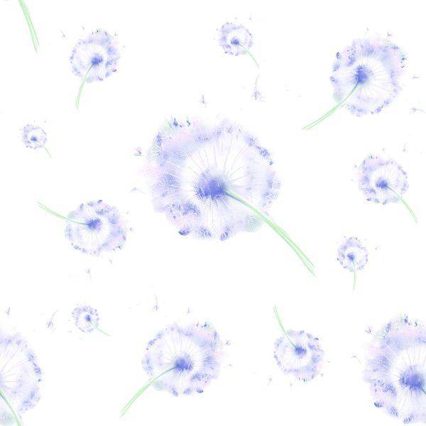 Behang Paarse Paardebloemen - Afbeelding 2
