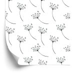 Behang Minimalistische Veldbloemen