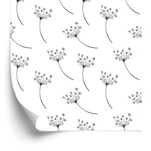 Behang Minimalistische Veldbloemen