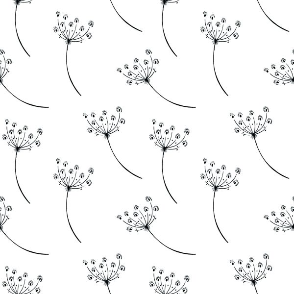 Behang Minimalistische Veldbloemen - Afbeelding 2