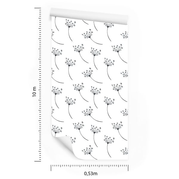 Behang Minimalistische Veldbloemen - Afbeelding 8
