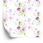 Behang Feeën Tussen Bloemen