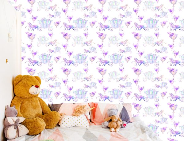 Behang Paarden Met Koetsen - Afbeelding 6