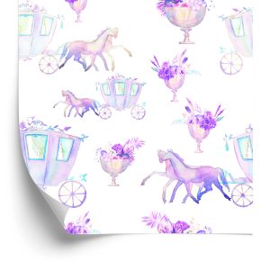 Behang Paarden Met Koetsen
