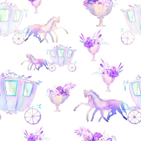 Behang Paarden Met Koetsen - Afbeelding 2
