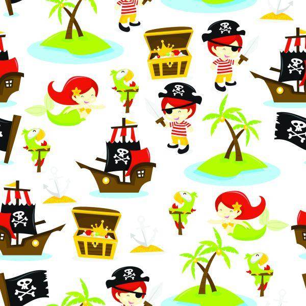 Behang Piraten En Zeemeerminnen - Afbeelding 2