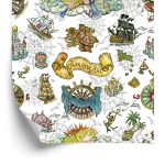 Behang Piraten Symbolen
