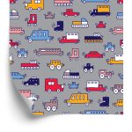 Behang Voor Kinderen - Kleurrijke Auto's