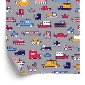 Behang Voor Kinderen - Kleurrijke Auto's