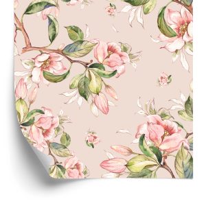 Behang Lentebloemen Op Twijgen