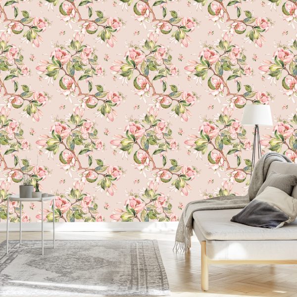Behang Lentebloemen Op Twijgen - Afbeelding 3