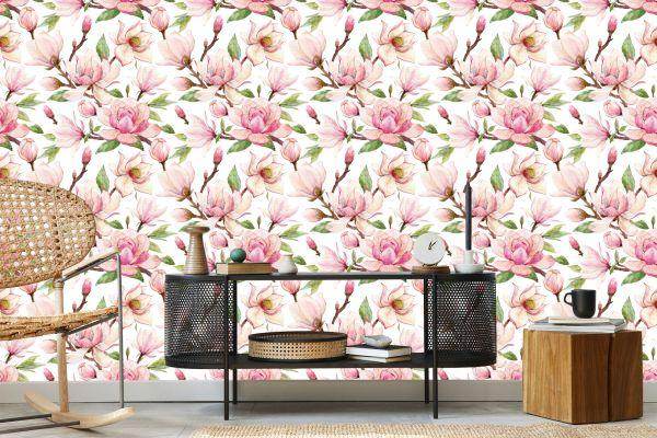 Behang Lente Magnolia Bloemen - Afbeelding 5