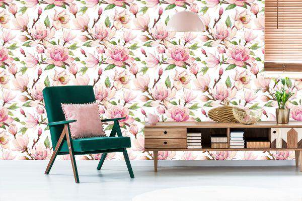 Behang Lente Magnolia Bloemen - Afbeelding 6