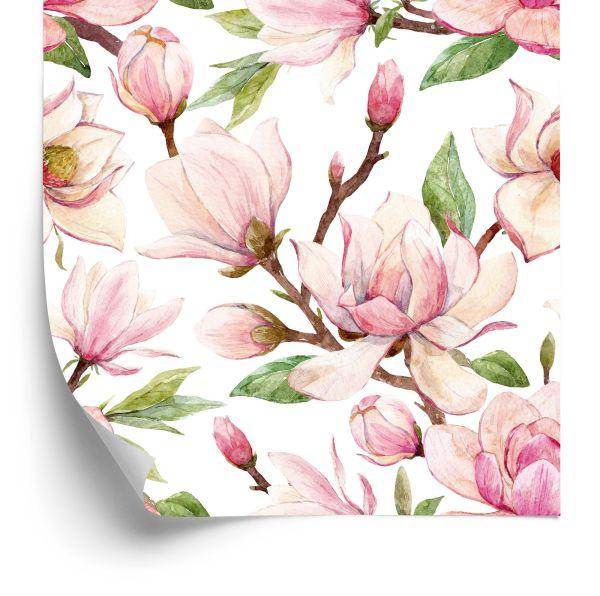 Behang Lente Magnolia Bloemen