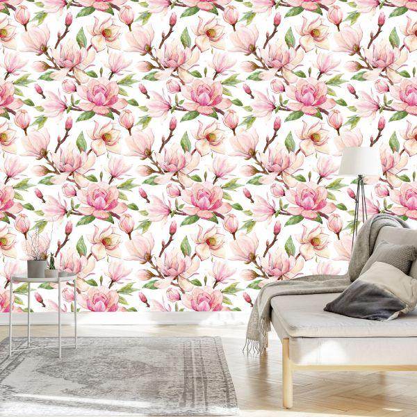 Behang Lente Magnolia Bloemen - Afbeelding 3