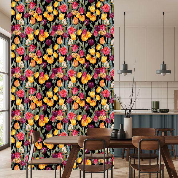 Behang Kleurrijke Tulpen - Afbeelding 4