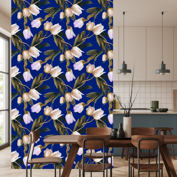 Behang Geschilderde Lentetulpen - Afbeelding 4