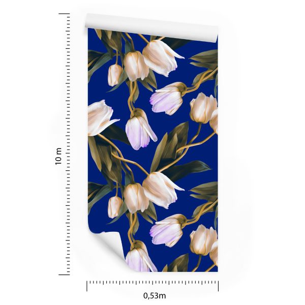 Behang Geschilderde Lentetulpen - Afbeelding 8