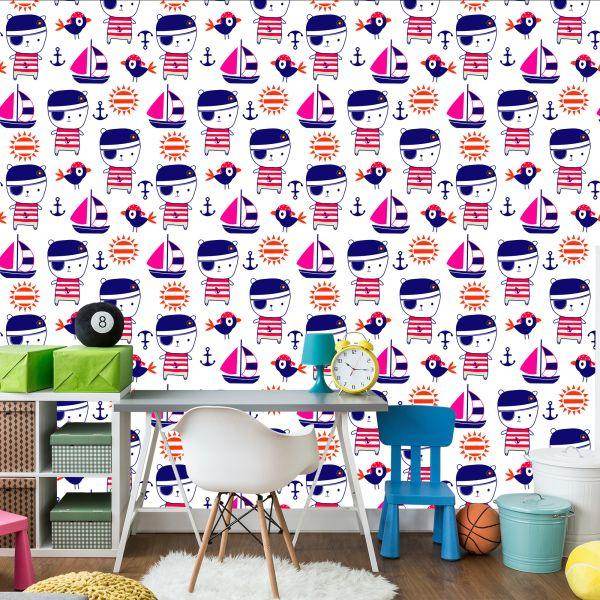 Behang Beren En Vogels - Afbeelding 4