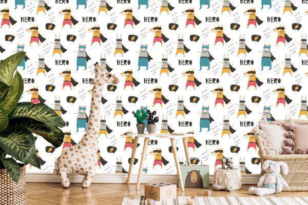 Behang Dieren Superhelden - Afbeelding 5