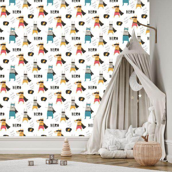 Behang Dieren Superhelden - Afbeelding 3