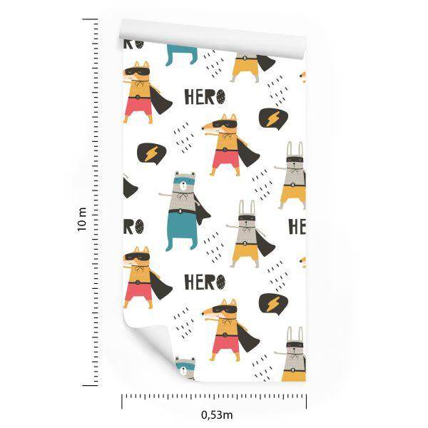 Behang Dieren Superhelden - Afbeelding 8