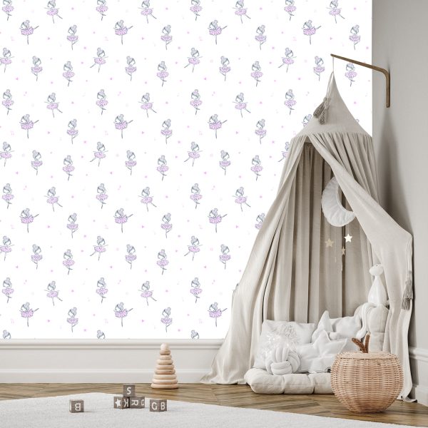 Behang Voor Meisjes, Ballerina's, Hartjes, Sterren - Afbeelding 3