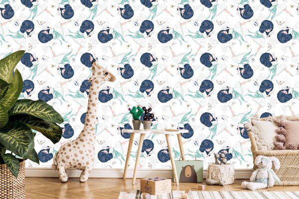 Behang Meisjes Onder Vlinders - Afbeelding 5