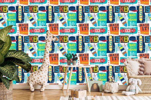 Behang Skateboards En Inscripties - Afbeelding 5