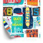 Behang Skateboards En Inscripties