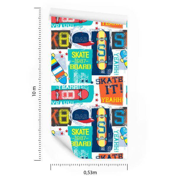 Behang Skateboards En Inscripties - Afbeelding 8