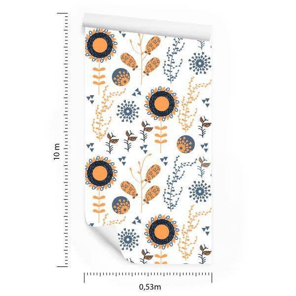 Behang Minimalistische Zonnebloemen - Afbeelding 8