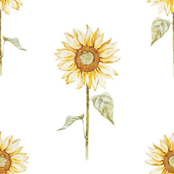 Behang Vintage Geschilderde Zonnebloemen - Afbeelding 2