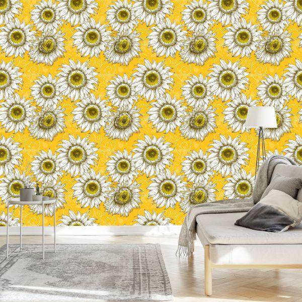 Behang Zonnebloemen - Afbeelding 3