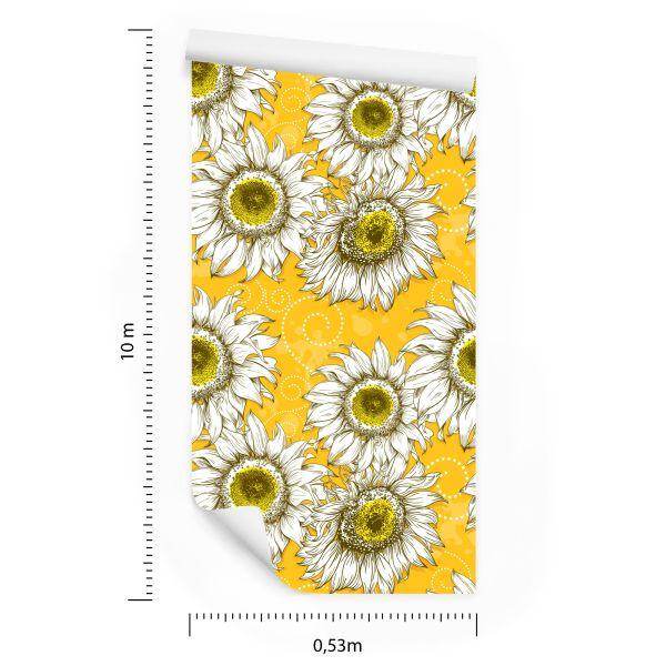 Behang Zonnebloemen - Afbeelding 8