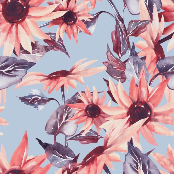 Behang Roze Zonnebloembloemen - Afbeelding 2