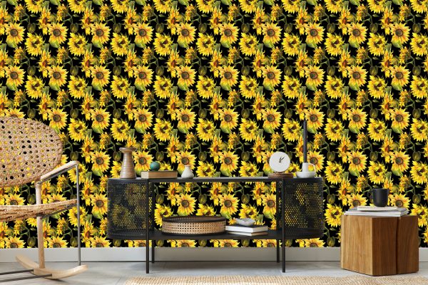 Behang Zonnebloemen - Afbeelding 5