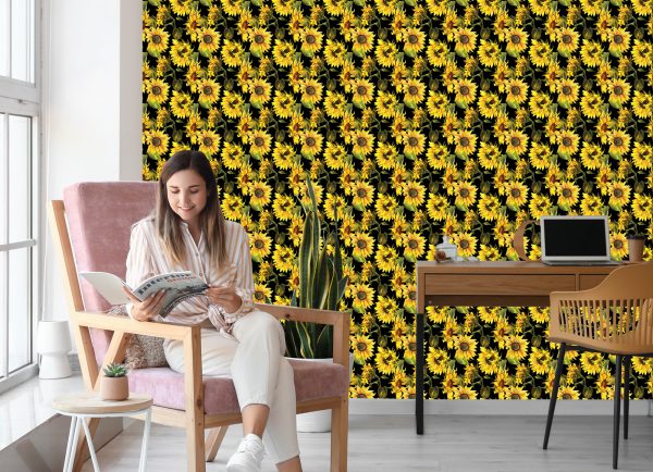 Behang Zonnebloemen - Afbeelding 7