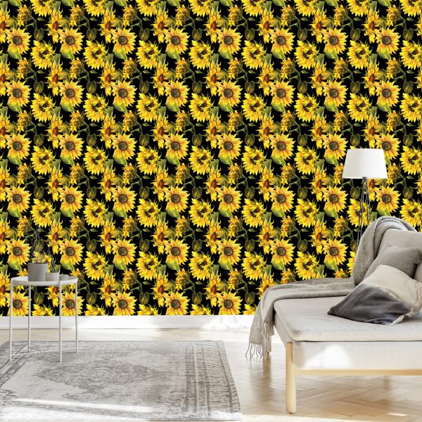 Behang Zonnebloemen - Afbeelding 3