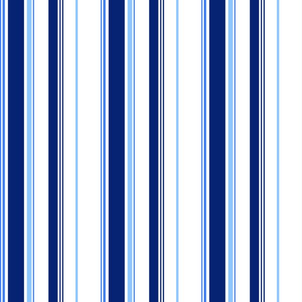 Behang Blauw - Witte Verticale Strepen - Afbeelding 2