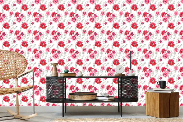 Behang Bloemen Met Eucalyptus - Afbeelding 5