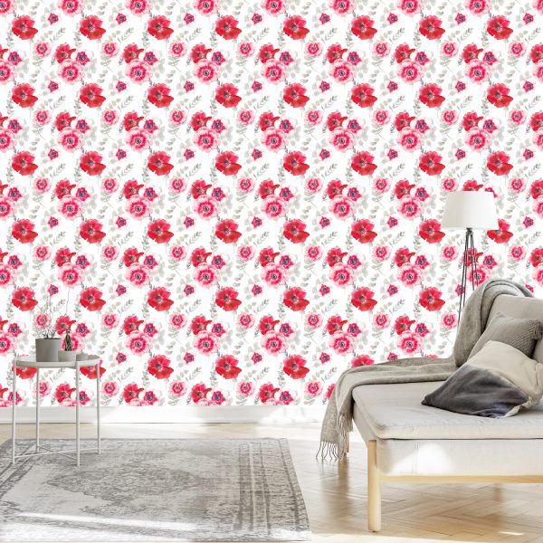 Behang Bloemen Met Eucalyptus - Afbeelding 3