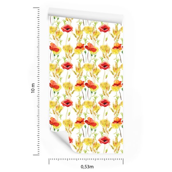 Behang Papaver In Ontbijtgranen - Afbeelding 8
