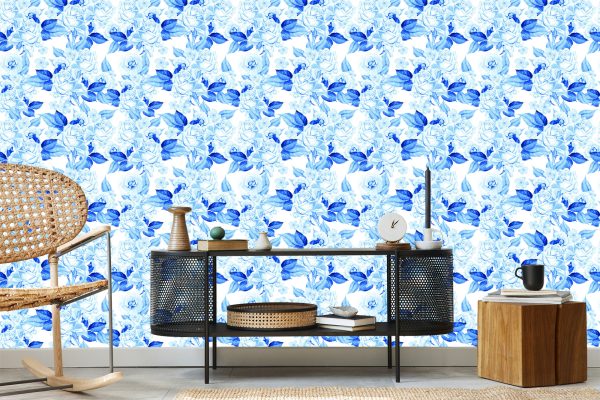 Behang Bloemen, Rozen, Bladeren, Planten, Natuur - Afbeelding 5